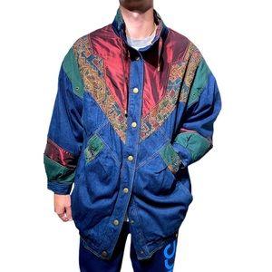 Vintage 90s Embroidered Denim Jacket